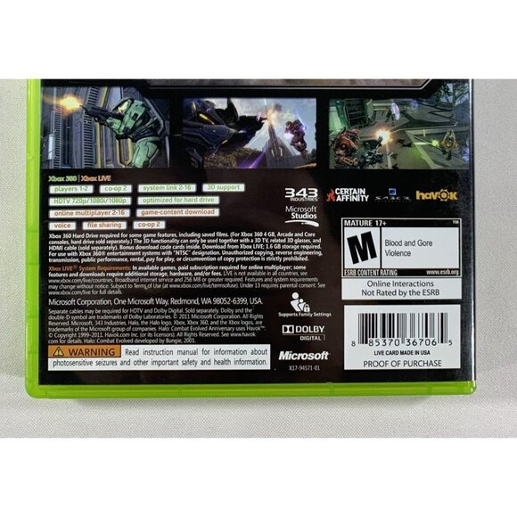 Halo Combat Evolved Anniversary (Xbox 360) 2011 Complete with Manual Tested - Picture 5 of 6